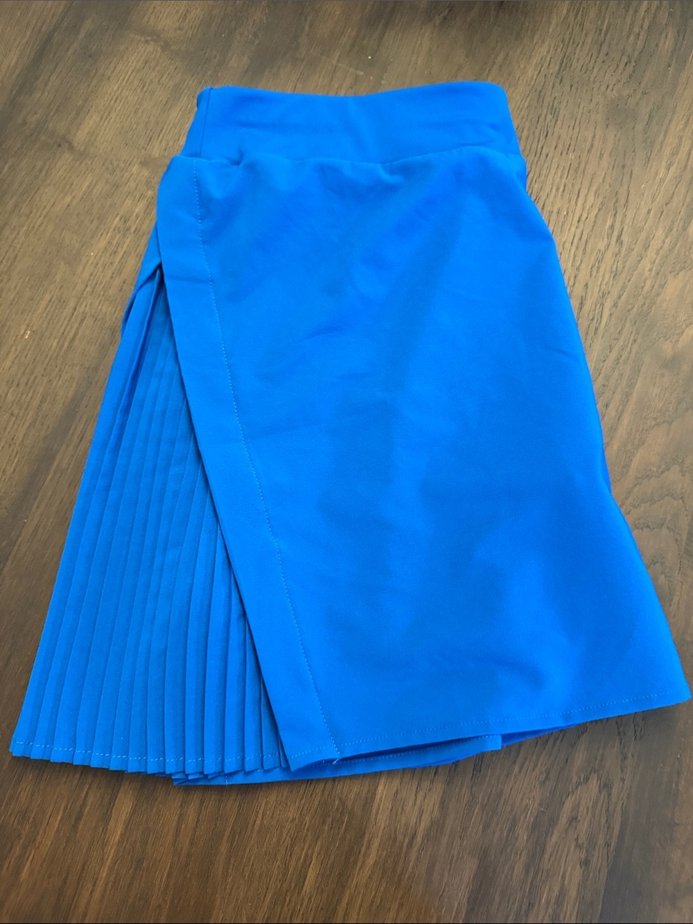 mondetta Blue Pleated Wrap Skirt